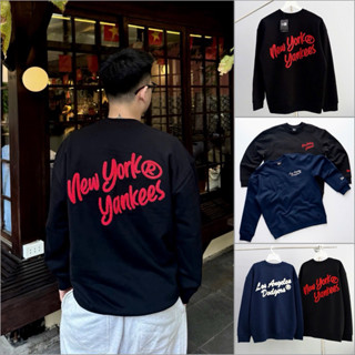   Authentic💯  Áo Sweater New Era NY Yankees Thêu Đỏ 16126946 * Áo Nỉ Sweater Chính Hãng Full Tem Tag Unisex Nam Nữ 