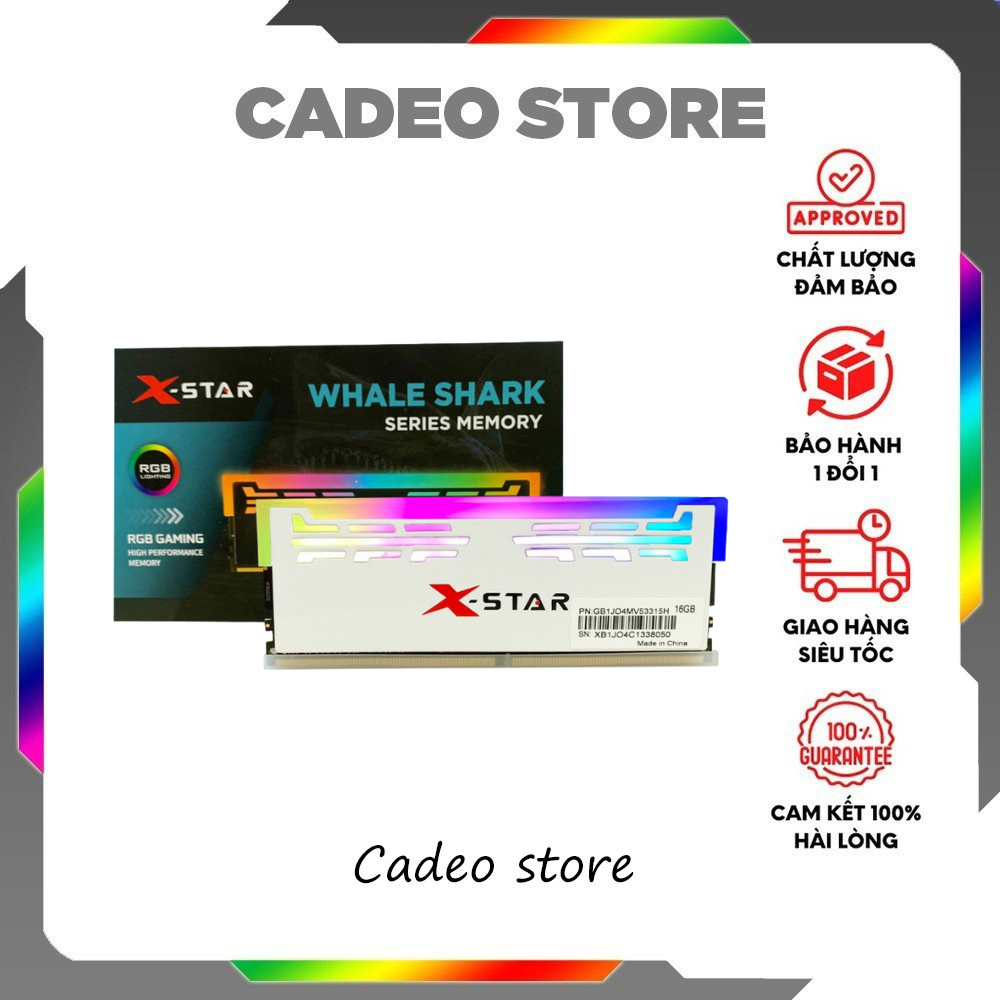 Ram DDR4 XSTAR 16gb bus 3200 tản nhiệt THÉP bảo hành chính hãng 36 tháng