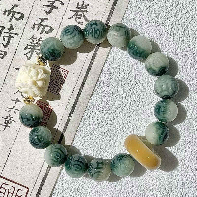 Lục Tự Mix Charm - Vòng tay hạt bồ đề chạm khắc lục tự mix charm bình an may mắn, đeo đẹp nịnh tay