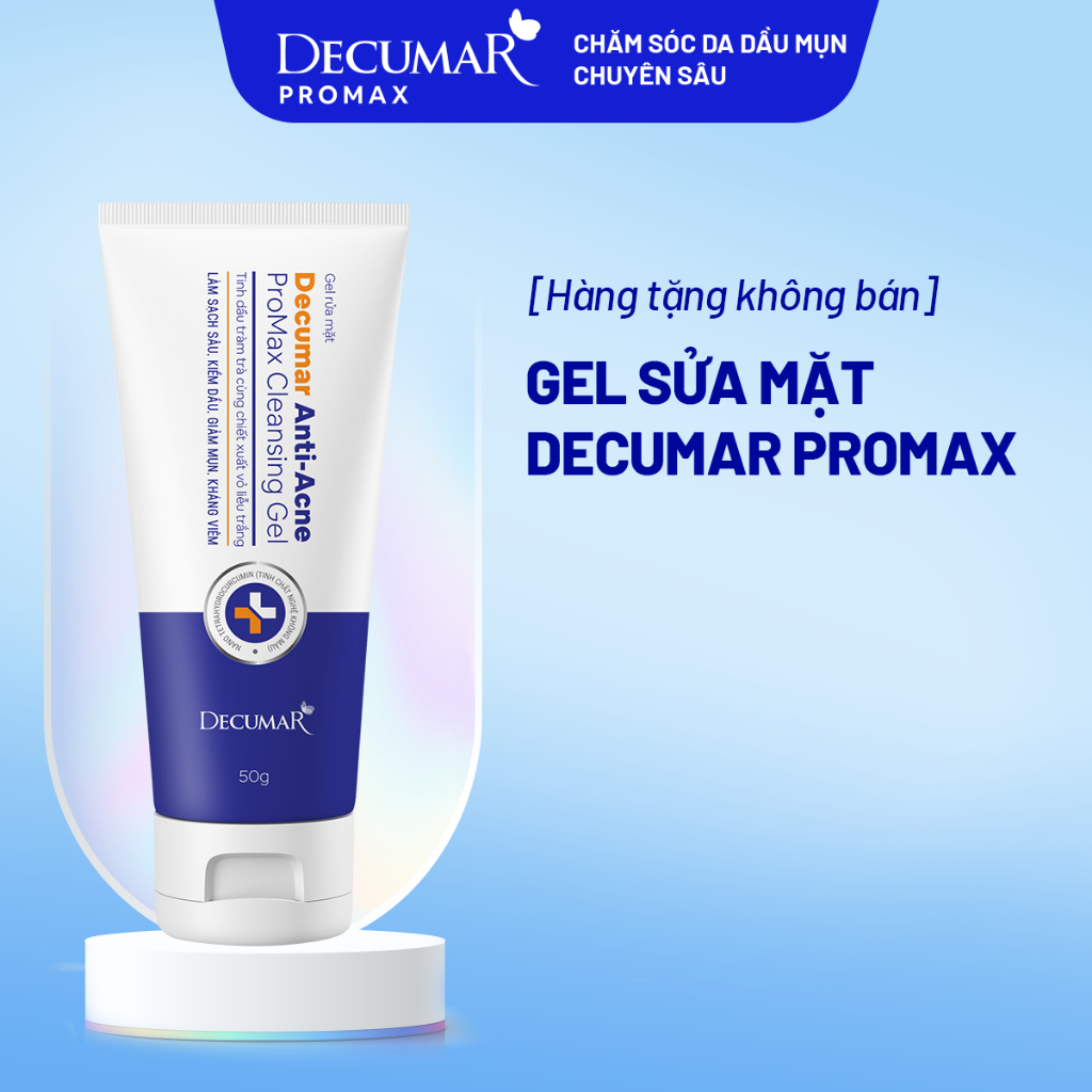 [Hàng tặng không bán] Gel rửa mặt Decumar Anti-Acne Promax Cleansing Gel, 50g, HN0820