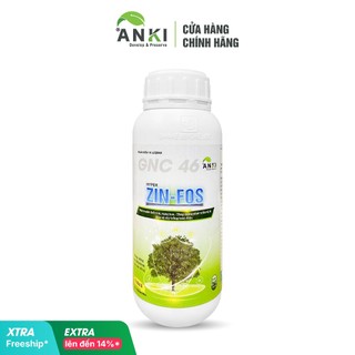 Phân bón Zinfos ANKI hỗ trợ phòng ngừa nấm bệnh,xanh mướt lá chai 500ml pha 500 lít nước