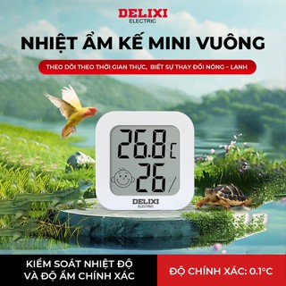 Nhiệt Kế Phòng Điện Tử, DELIXI Đo Nhiệt Độ Và Độ Ẩm Phòng Ngủ Cho Bé Năng Chính Xác 99%