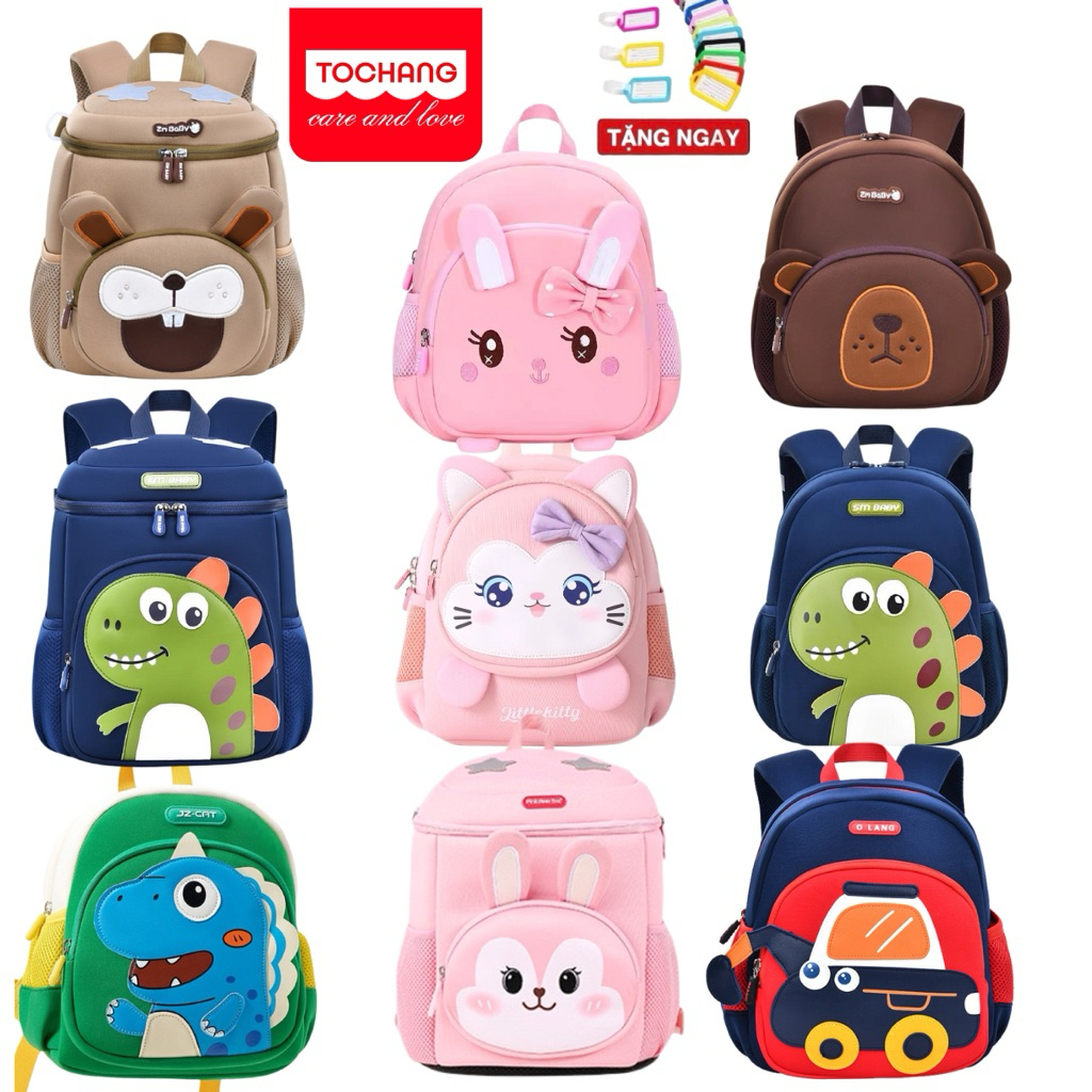 Balo cho bé mầm non, balo bé trai, balo trẻ em mẫu giáo đi học cho bé Từ 1-6 Tuổi ( Tochang zmBaby)