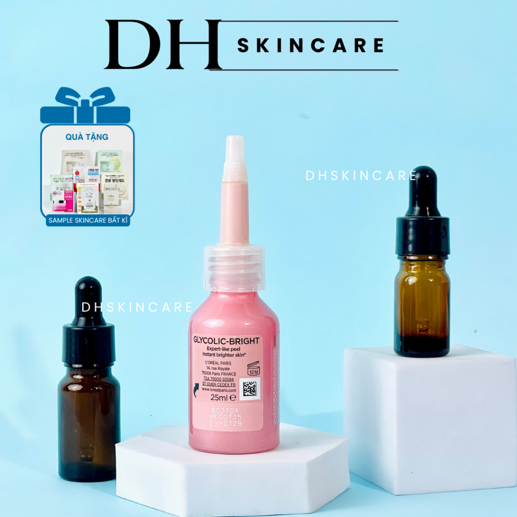 Peel Da L'oreal Hồng Glycolic Bright Exfoliant serum Loreal Dưỡng Sáng Mờ Thâm 25ml Dhskincare