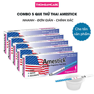 Combo 5 que thử thai Amestick Tanaphar dụng cụ phát hiện có thai sớm, nhanh chóng, chính xác, đơn giản