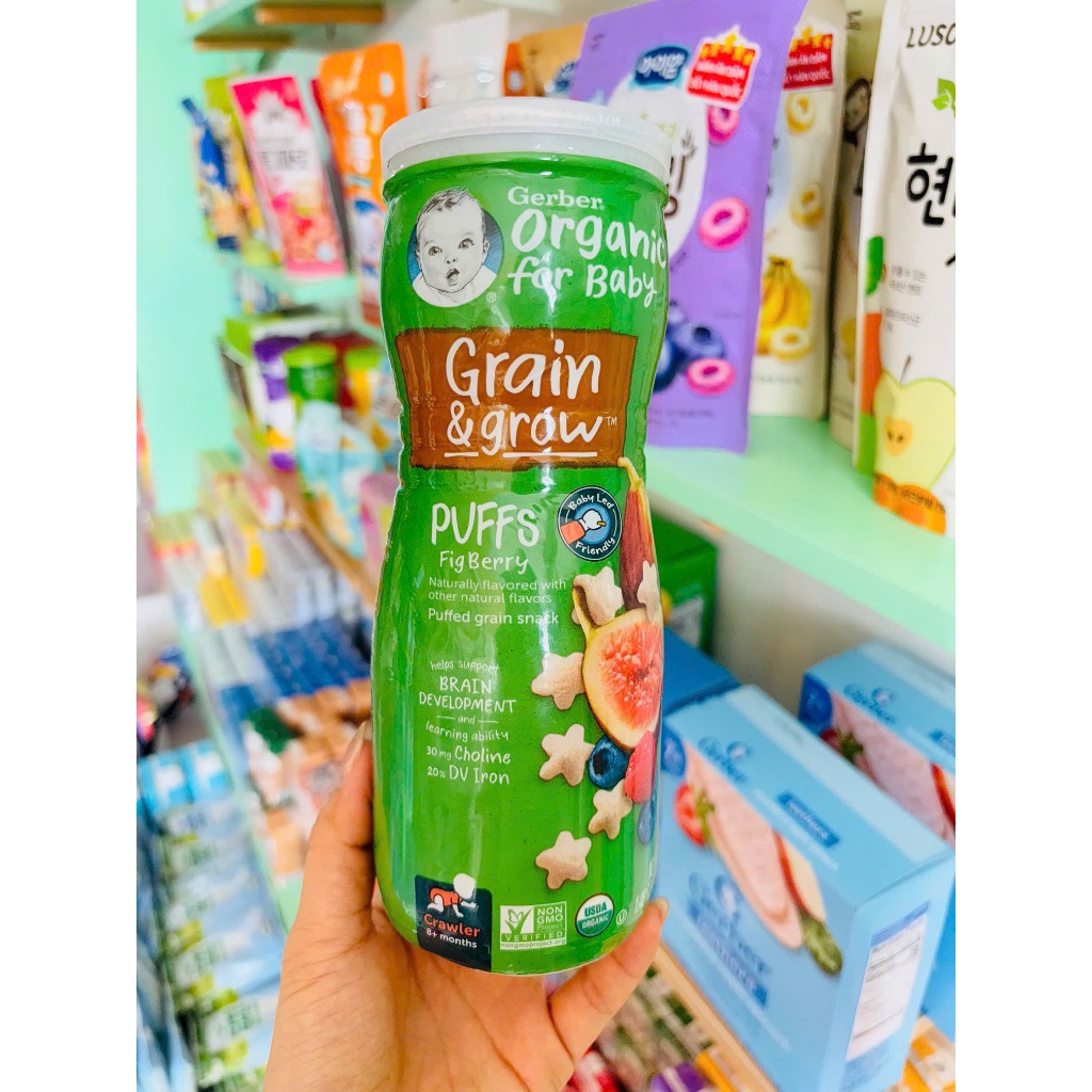 [CHÍNH HÃNG] Bánh Ăn Dặm Gerber hủ cao/ hộp giấy tập cầm nắm ăn dặm[Date mới]