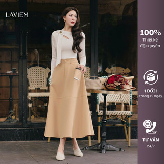  LAVIEM - Áo len tay dài cut out cổ phối cùng chân váy chữ A xòe - Muse Top & Muse Skirt  Set rời  