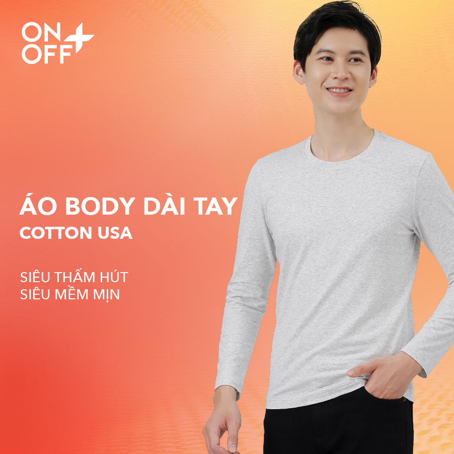 Áo body nam dài tay với thiết kế tối giản, co giãn và thấm hút tốt ONOFF