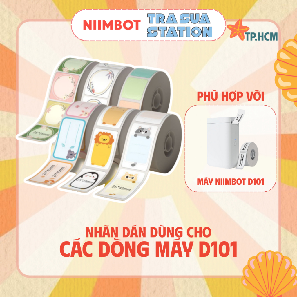 Giấy nhãn màu NIIMBOT dùng cho máy in label B21 / B1 / D101