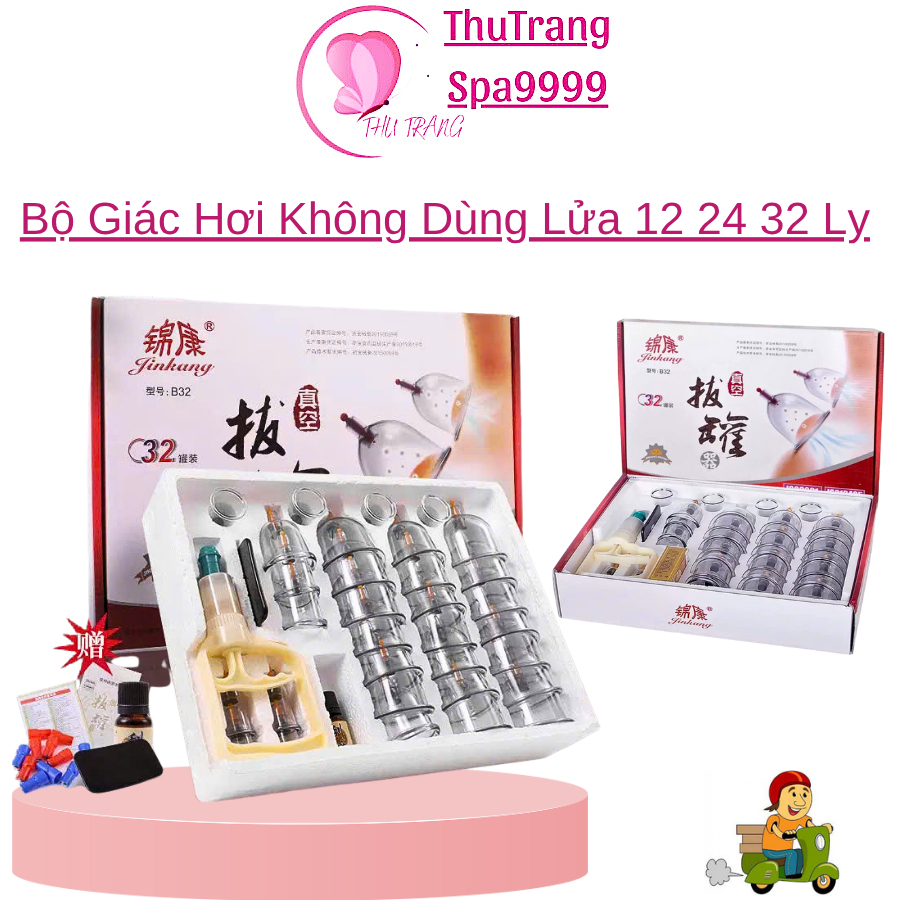 Bộ Giác Hơi Chân Không 32 Cốc 24 Và 12 Cốc Không Dùng Lửa | Giác Hơi Chân Không An Toàn, Cho Người Sử Dụng Giác Hơi