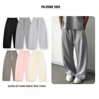[DEAL MỞ BÁN] Quần nỉ 2 da form rộng ống cong PN.Store 1993 Quần ống rộng nam nữ mềm mịn, không bai xù unisex