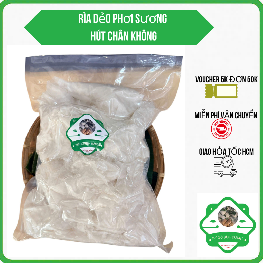 [ép chân ko] 1kg bánh tráng rìa phơi sương ép chân không gửi đi xa an toàn