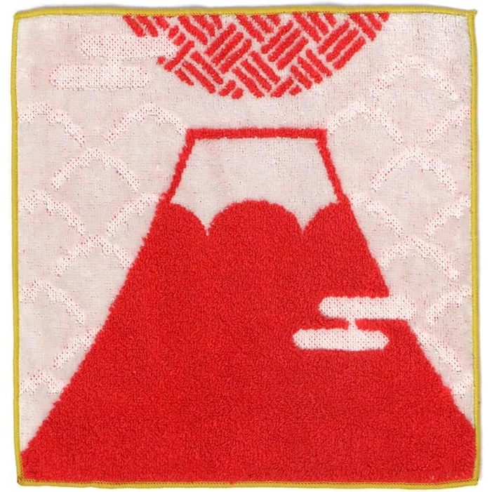 Direct from Japan Imabari Towel Iori “Fujisan” Handkerchief (Red)