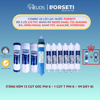 Combo 10 lõi lọc Forseti cho máy lọc RO Kangaroo, Sunhouse, Karofi,... (RO 50gpd Kangaroo) - Hàng chính hãng