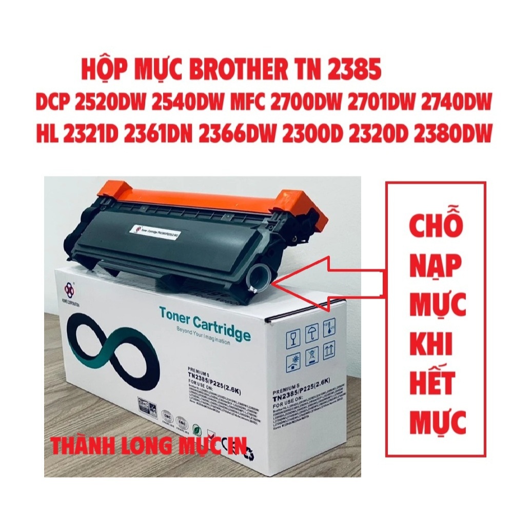Hộp mực 2385 Brother HL 2321D 2361DN 2366DW MFC-2700dw 2701DW 2300D 2320D 2360DW 2380DW 2321D 2361DW