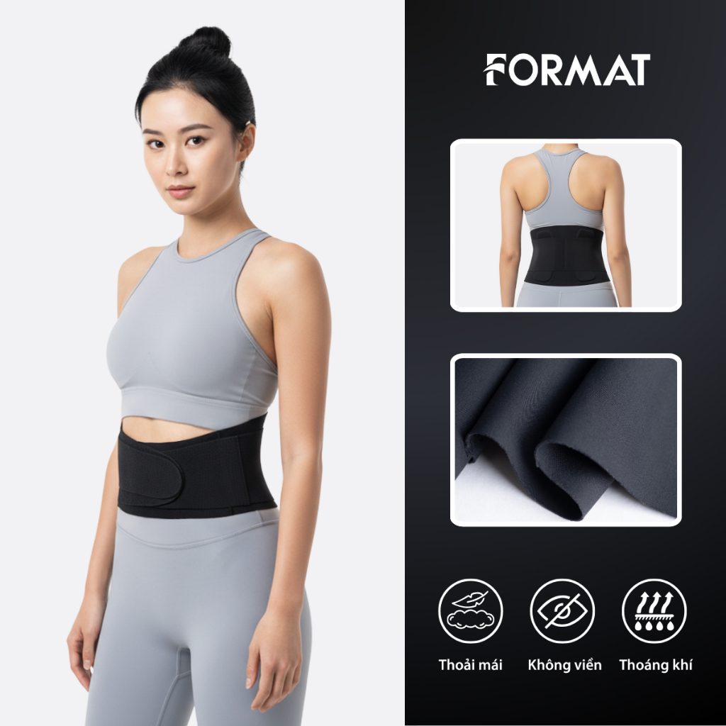 [FORMAT x Hannah Olala]Đai Lưng Tàng Hình FORMAT Định Hình Cơ Thể Cái Thiện Tư Thế Ngồi Co Giãn Thoả