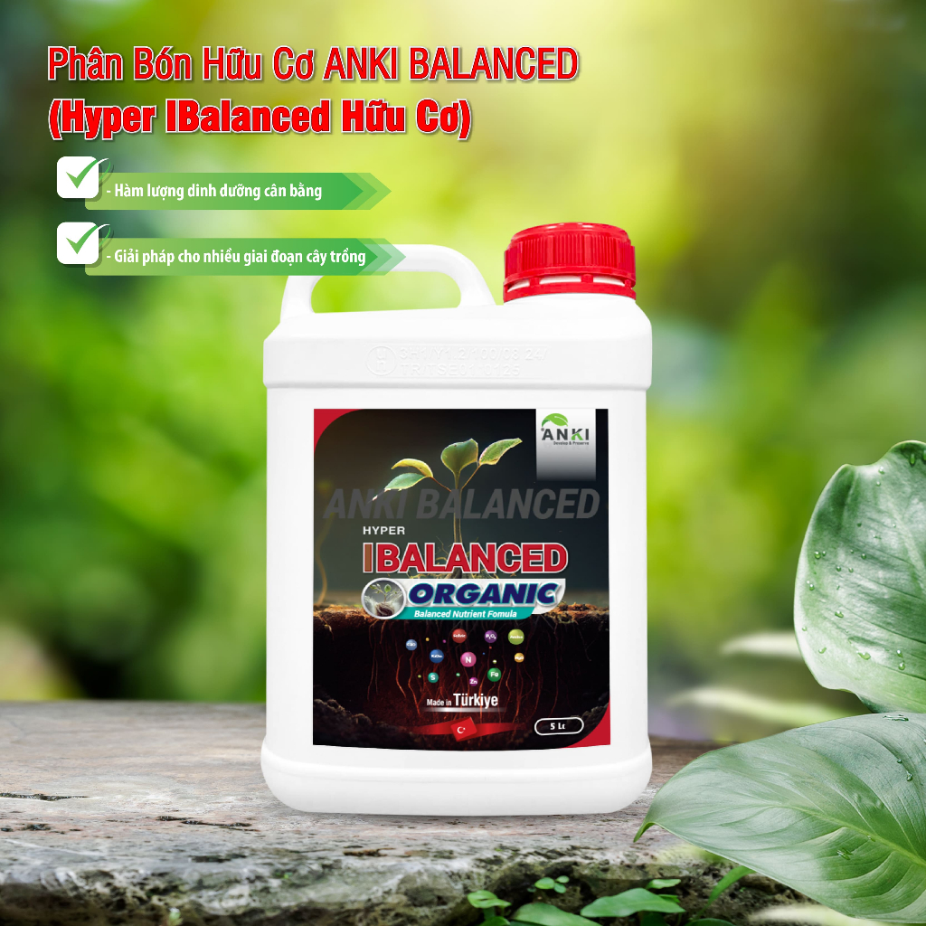 IBalanced Phân bón dinh dưỡng hữu cơ cân bằng nhập khẩu Châu Âu Can 5 lít pha 5000 lít nước - Sp độc
