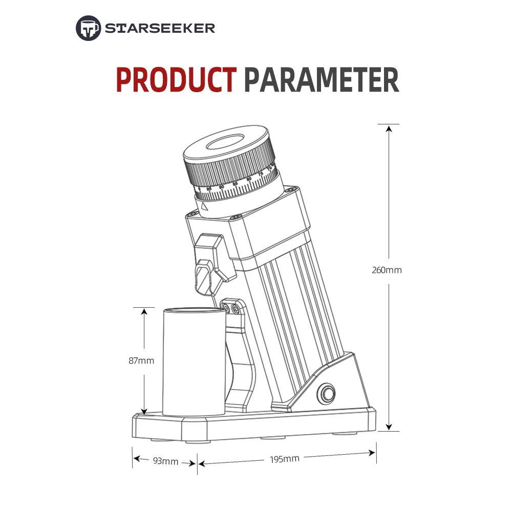 【Model mới】Máy xay hạt cà phê Starseeker E55 PRO 55mm. bảo hành 1 năm