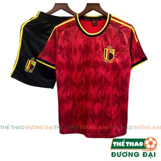 Quần Áo Bóng Đá ĐT Bỉ Đỏ WC26 Thun Mè S-Comf Cao Cấp Thoáng Khí Thể Thao Đương Đại