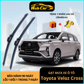 Gạt Mưa Ô Tô Toyota Veloz Cross Cao Cấp HubCar Thân Mềm Không Xương Gạt Sạch Êm Ái Tăng Hiệu Suất Tối Ưu