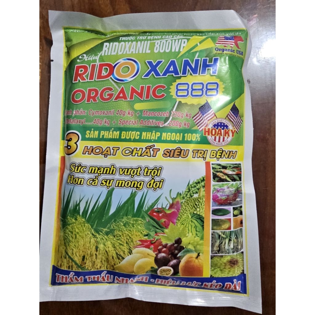 1 Gói - Ridoxanil 800wp 500g - sương mai, thán thư, phấn trắng, nứt thân xì mủ