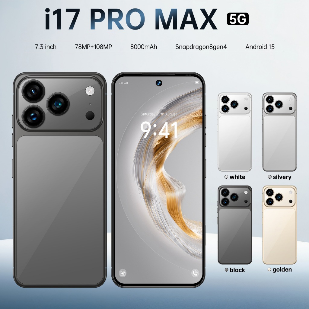 i17 Pro Max điện thoại thông minh 6.9inch HD đt Đài FM 8G/256GB điện thoại rẻ cho học sinh 3G/4G/5G