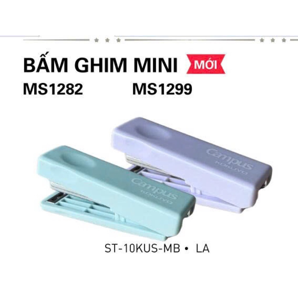 Bấm ghim Campus Kusumi màu pastel chính hãng