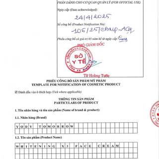 𝐊𝐞𝐦 𝐧𝐠𝐚̀𝐲 3X dưỡng 𝐭𝐫𝐚̆́𝐧𝐠 𝐝𝐚  -X3 WHITENING 𝐘𝐨𝐝𝐲 YODY TOMORROW