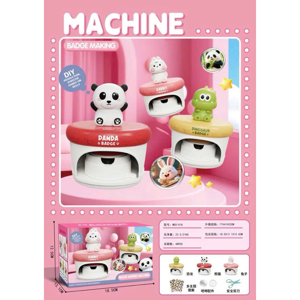 Đồ Chơi Máy Làm Huy Hiệu Thủ Công DIY Sáng Tạo Cho Bé - Máy Ép Tự Làm Huy Hiệu Handmade