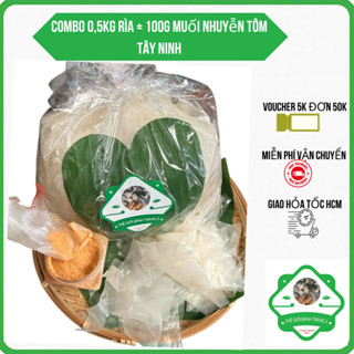 Bánh Tráng Rìa Dẻo Phơi Sương 500g + Muối Tôm Nhuyễn 100g - Chuẩn Vị Tây Ninh-  Ăn Vặt Cực Mê