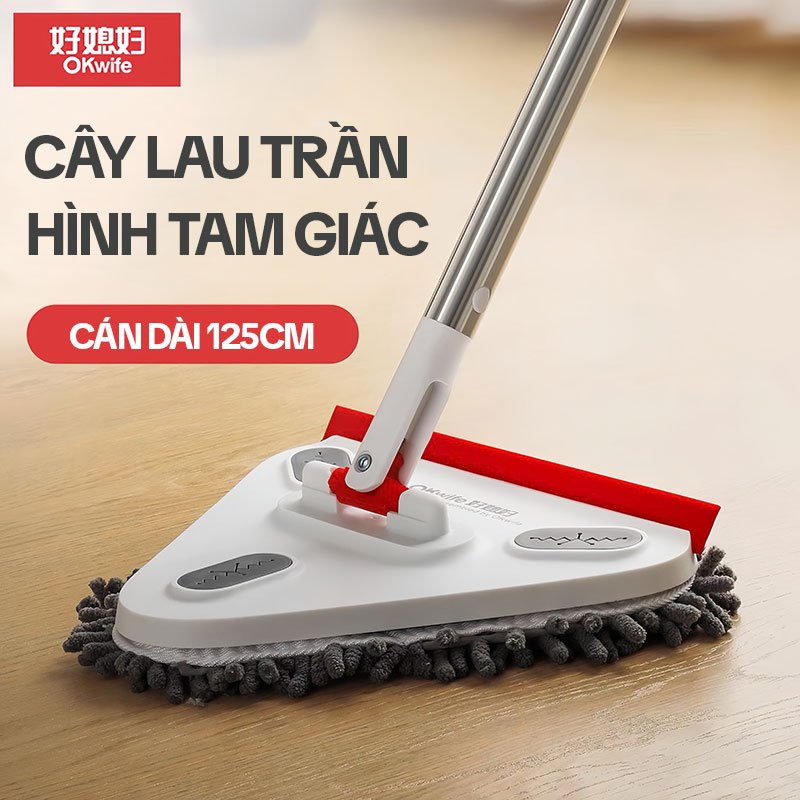 Cây Lau Trần Nhà OKwife HD-7044, Cây Lau Tường, Chổi Lau Trần Nhà Thông Minh