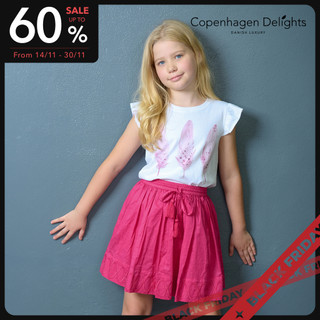 Chân váy bé gái Dana Skirt 100% Cotton Copenhagen Delights họa tiết trơn