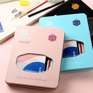 (GIÁ TỐT NHẤT)Màu Nước Keep Smiling 36 Màu Viên Nén Cao Cấp Đen/Xanh/Hồng