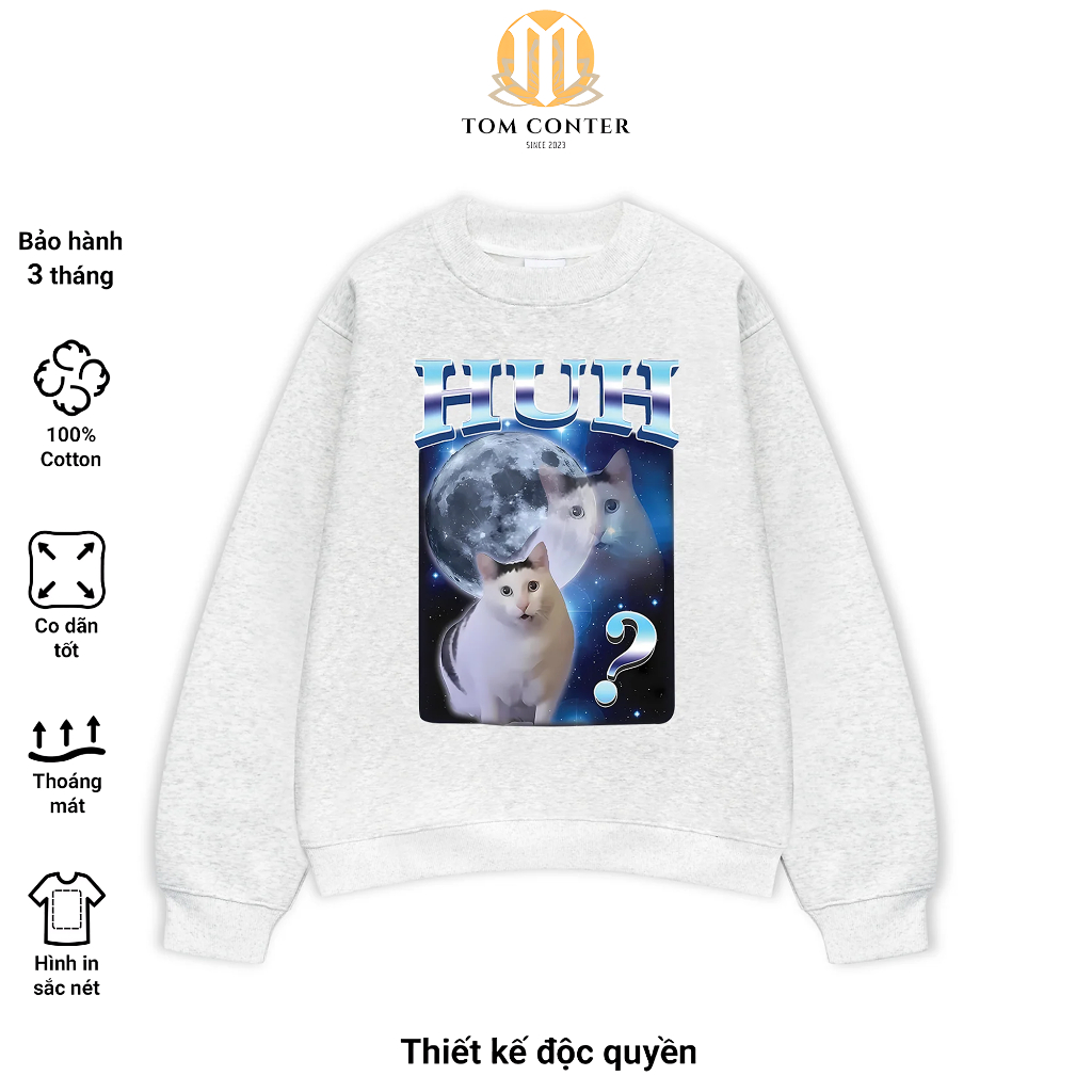 Áo SweaterMeme Cat Huh Siêu Hài Hước
