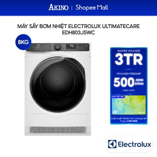  Máy sấy quần áo bơm nhiệt Electrolux 8 kg EDH803J5WC - Bảo hành chính hãng 