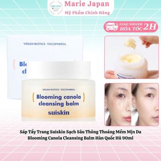  Sáp Tẩy Trang Suiskin Sạch Sâu Loại Bỏ Bã Nhờn Bụi Bẩn Hiệu Qủa Blooming Canola Cleansing Balm Hàn Quốc Hũ 90ml 