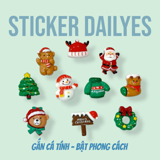   Bộ 10 chiếc  Charm Gắn Dép Noel Mới Sticker Dép Cross Jibbitz In 3D Siêu Xinh - Sticker Dailyes 