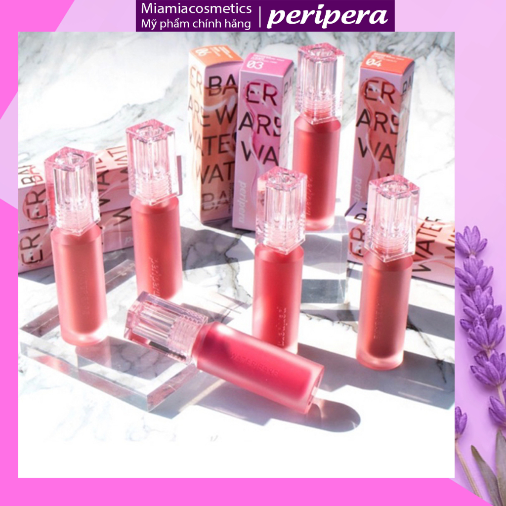 [CHUẨN AUTH] Son Tint Bóng Peripera Water Bare Tint Đủ Màu 01 02 03 04 05 06 07 08 Siêu Đẹp Lâu Trôi
