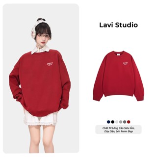  Áo Sweater Nỉ Lông Cáo Cao Cấp Lavi Studio  Minimal Nam Nữ Unisex 