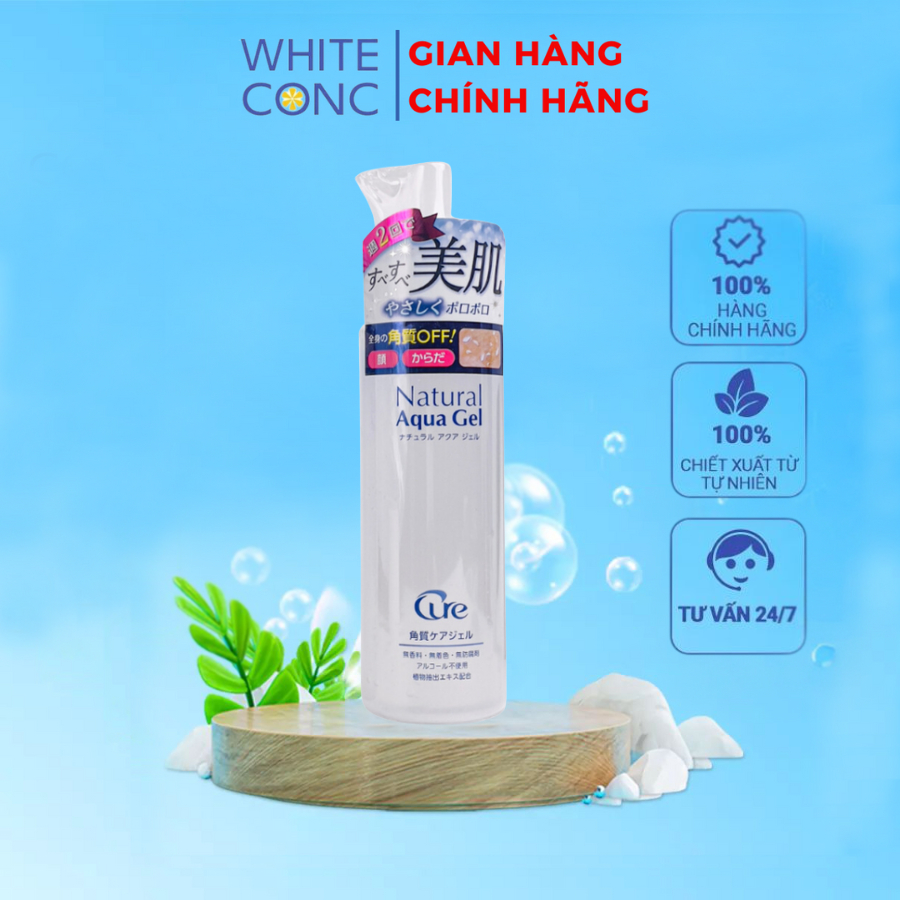 Tẩy Tế Bào Chết Cure Natural Aqua Gel White Conc Nhật Bản 250g