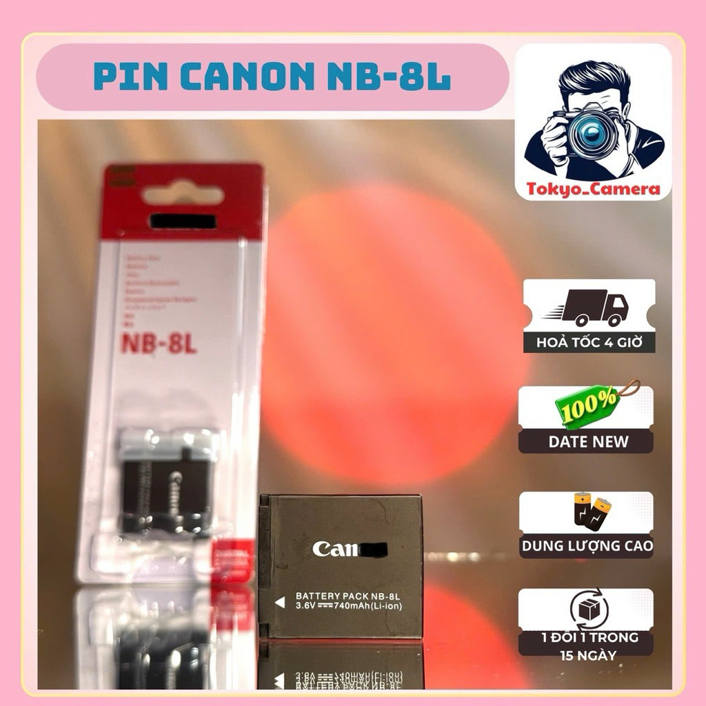 Pin Canon NB-8L cho dòng A A2200, A3300