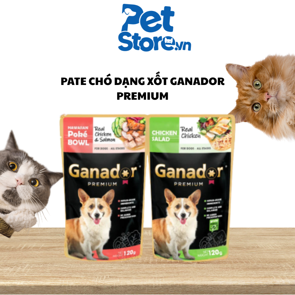 [ GÓI 120G] Pate Cho Chó Dạng Xốt Ganador Premium - Ngon Dinh Dưỡng, Tăng Sức Khỏe Cho Cún
