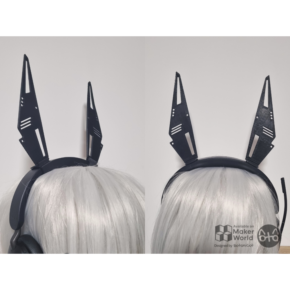 Tai thỏ kẹp tai nghe Anubis cyber punk hóa trang cosplay
