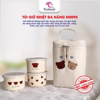 Túi Giữ Nhiệt Đa Năng KICHILACHI Tiện Lợi 4 Lớp Cách Nhiệt Đựng Hộp Cơm, Cháo, Bình Sữa Giữ Được Ấm Và Lạnh M0095