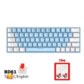  3Bàn phím cơ có dây BD61 Tiroshi có led sử dụng văn phòng chơi game dành cho laptop và máy tính bàn 