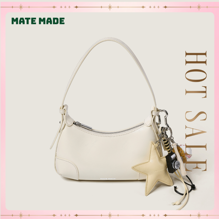 [DEAL ĐỘC QUYỀN LIVESTREAM] Túi Xách Đeo Vai Nữ MATE MADE Aura - Dáng Hobo Viền Tròn - Da PU Mịn | BigBuy360 - bigbuy360.vn