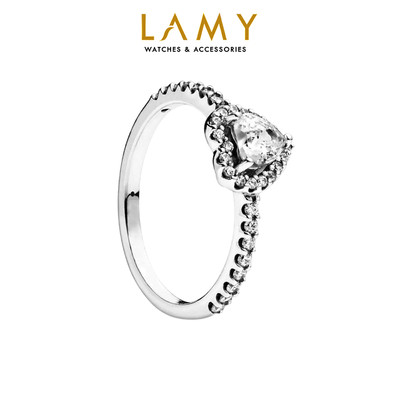 Nhẫn bạc nữ LAMY White Heart Stone Ring 8042 - Bạc cao cấp S925 ALE