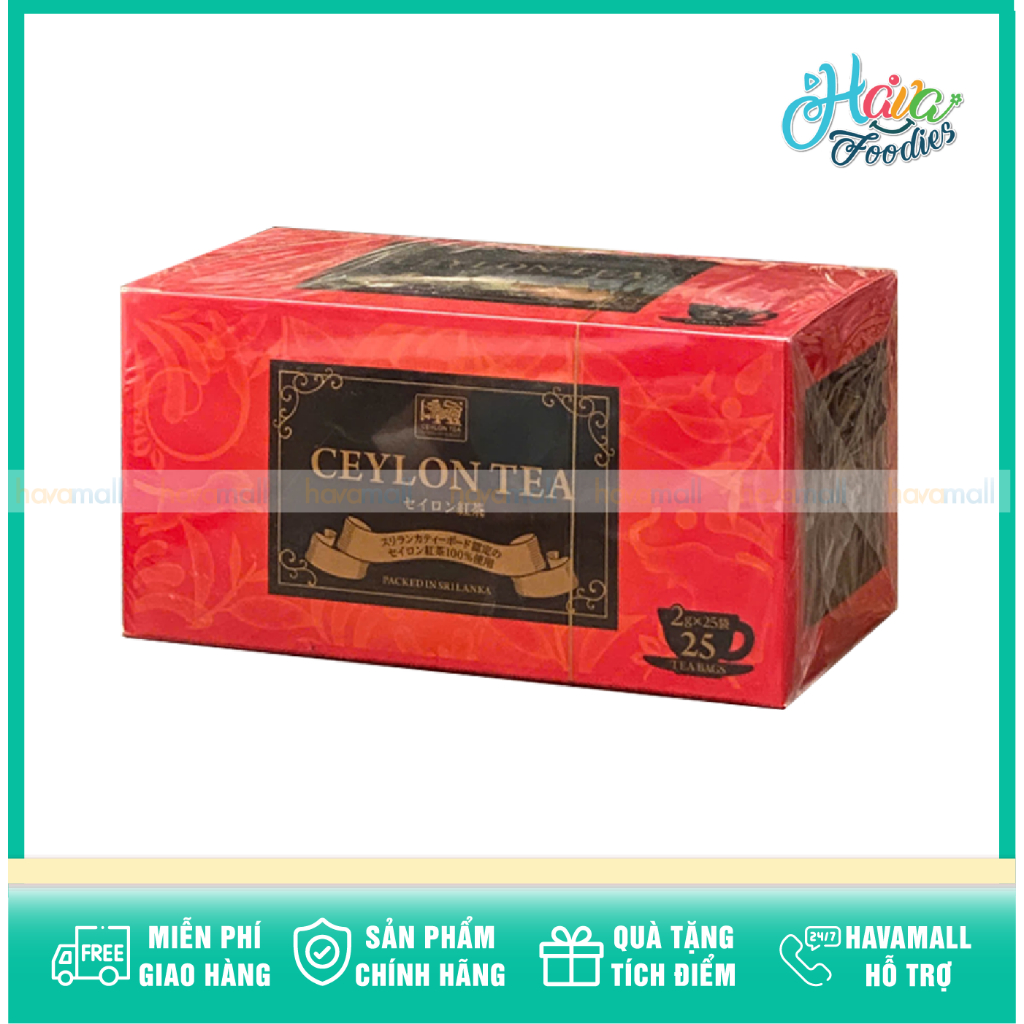 Trà Đen Nguyên Chất Ceylon Dạng Túi Lọc 50g (25 Túi) – Ceylon Tea Tea Bags