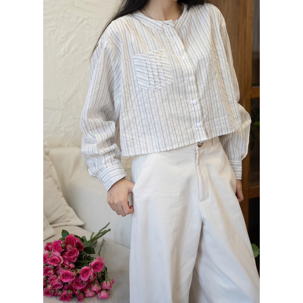 MODEN - Áo sơ mi tay dài oversize MOCA