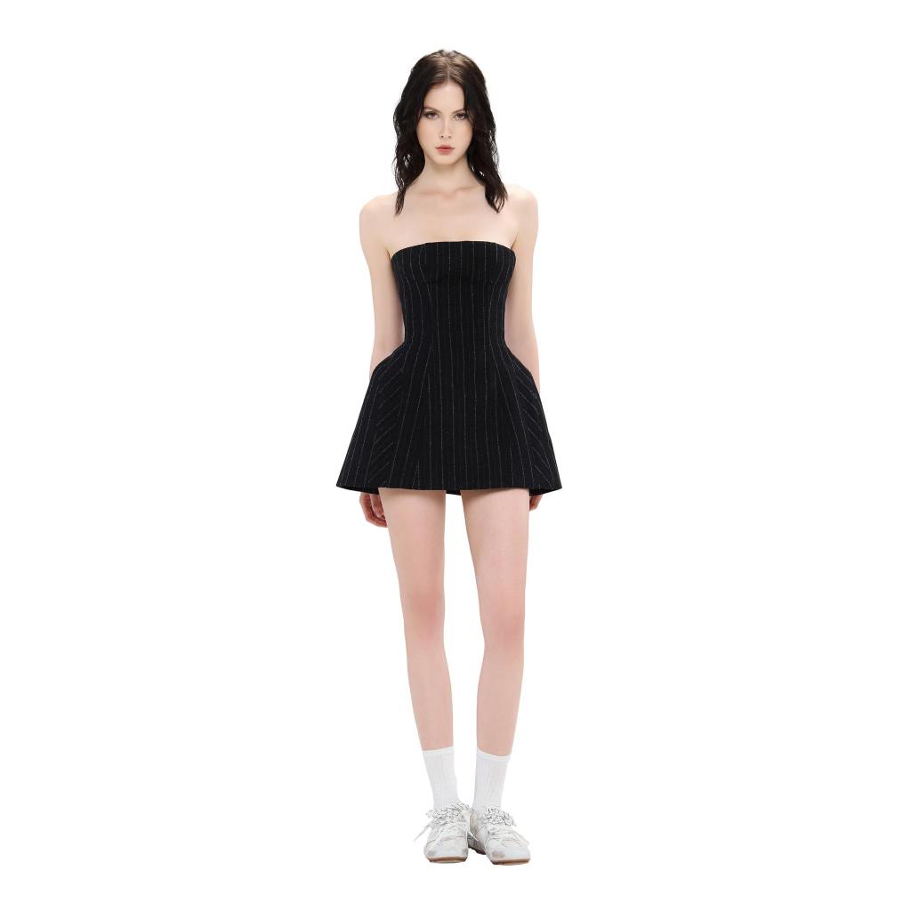 LSOUL Đầm Corset Chữ A Cúp Ngực Kẻ Sọc Dọc Dáng Chuông Sang Chảnh Kirsi Dress V25071685